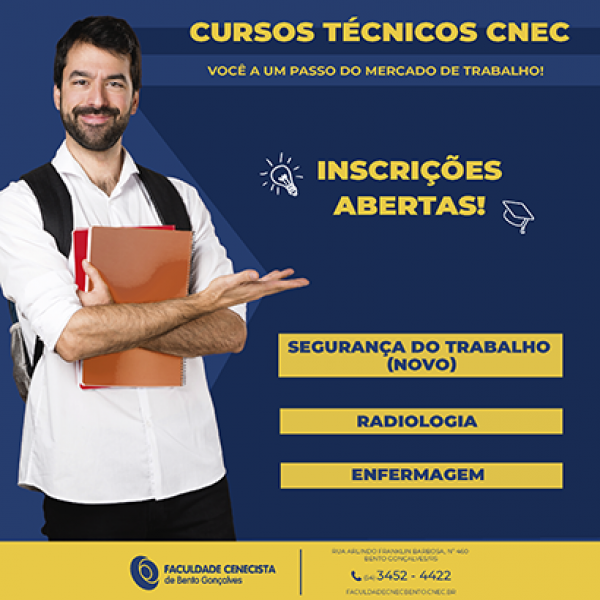 UNICNEC abre inscrições para os Cursos Técnicos