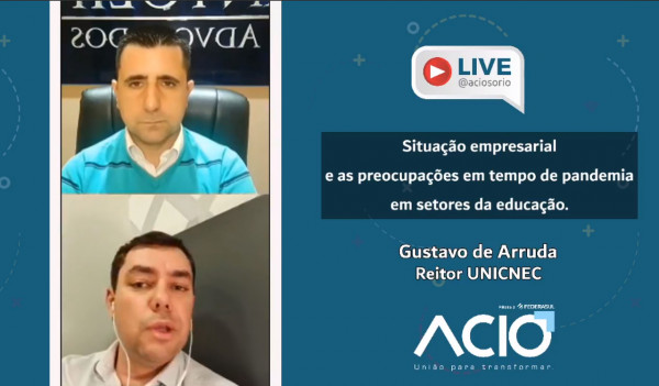 Reitor da UNICNEC participa de LIve a convite da ACIO