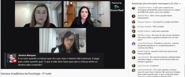 Curso de Psicologia realiza semana acadêmica em live no Youtube