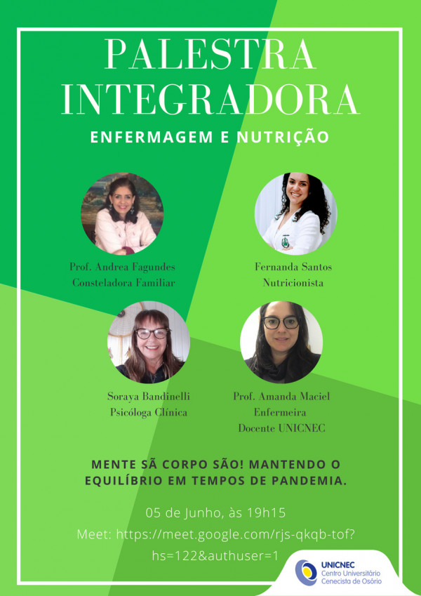 Palestra Integradora - Cursos de Enfermagem e Nutrição