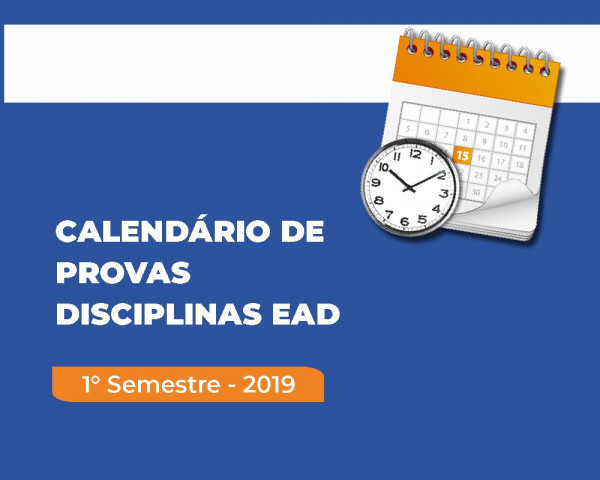 22 de abril - Início das provas das disciplinas EAD dos cursos presenciais