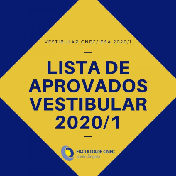 Lista de aprovados no vestibular 2020/1